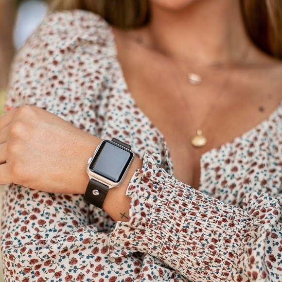 Dark Brown Leather Silver Jewelry Apple Watch Band Women Fashion Strap Bracelet main image 8